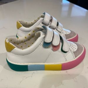 Mini Boden low top leather sneakers toddler girls size 8 (25)